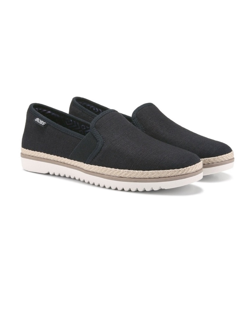 BOBS by Skechers Bobs Black Flexpadrille Flat Loafer‎ Twin Gore Slip On Size 9.5